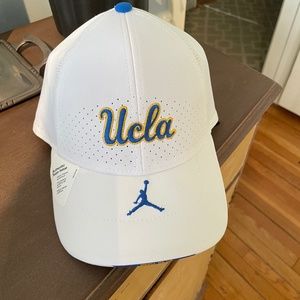 Jordan UCLA Bruins White AeroBill Swoosh Flex Classic99 Football Sideline Hat